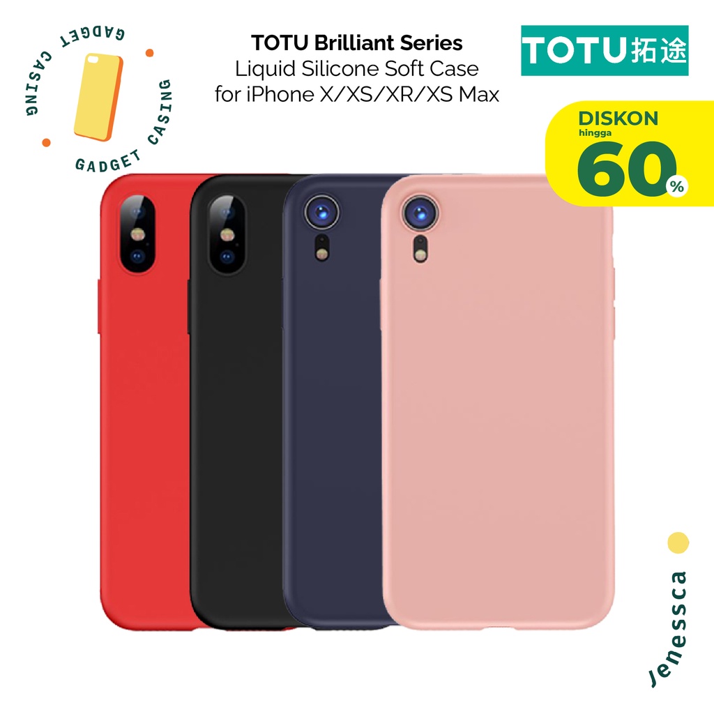 TOTU Casing iPhone X/XS/XR/XS Max Liquid Silicone Case Anti Noda Slim