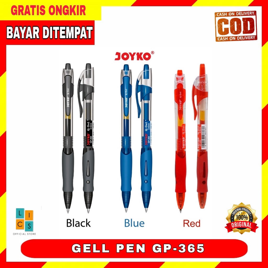 

Gel Pen Pulpen Bolpoin Joyko GP-265 Satuan Hitam Ibooks