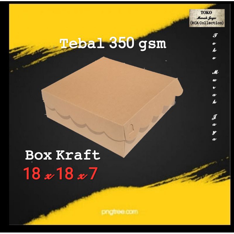

(Box murah) Box kraft coklat tebal ukuran 18 x 18 x 7.(R8).Box kraft coklat tebal cocok untuk box kue/snack/hamper /souvenir /packing dll