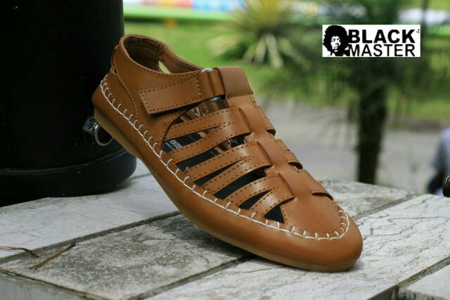 SEPATU SANDAL KULIT BLACKMASTER BRONGSONG