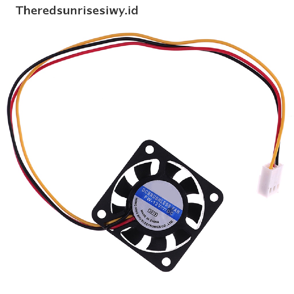1 Pc 4010 40x40 X 10 12v 0.8w 0.06a 3 Pin Kipas Pendingin Heatsink Mini