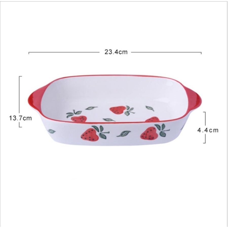 Nordic Ceramic Food Plate / Piring Keramik Porcelain Baking Steak Buah / Anti Panas / Anti Licin