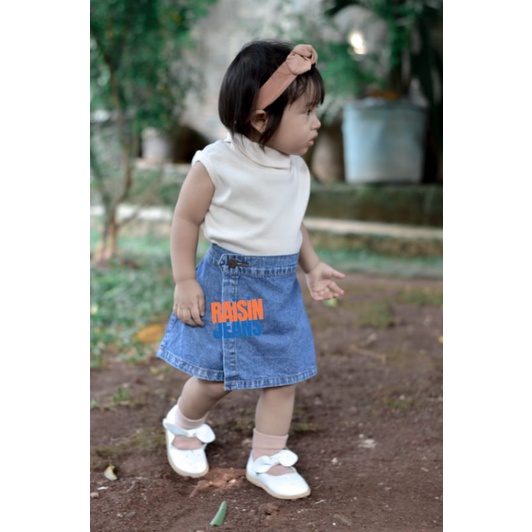 Rocela Rok Celana Jeans Anak Rok Jeans Anak Perempuan Snow Wash Umur 1-7 tahun