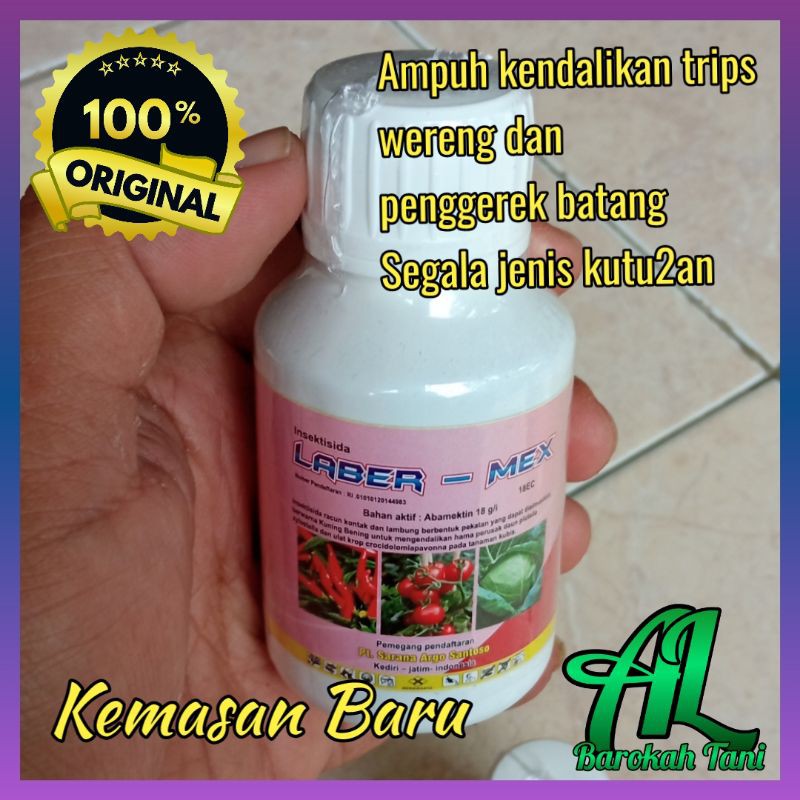 Insektisida abamectin murni Laber-Max 100 ml ampuh basmi kutu daun, wereng dan ulat daun
