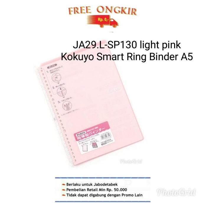 

[[COD]] JA29.L-SP130. KOKUYO SMART RING BINDER A5- LIGHT PINK EKSLUSIF Kode 742