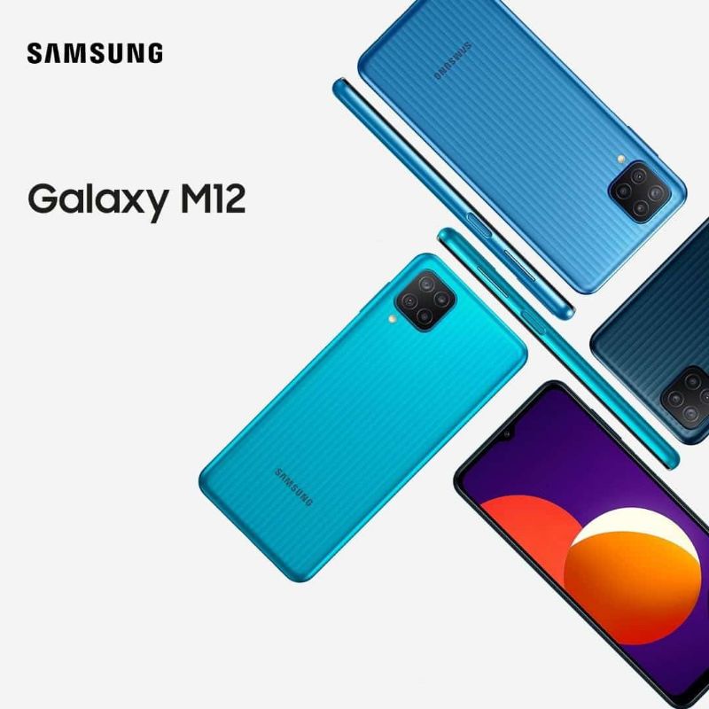HP Baru Samsung Galaxy M12 4/64 Ram 4GB Rom internal 64GB - New SEIN Original Garansi Resmi - Handphone - 48MP Baterai 5000 mAh - Warna Terbaru Black Blue White Hitam Biru Putih - 4GB/64GB 64GB 4 64 GB - Promo Murah Sejutaan A12 A 12 M 12-1