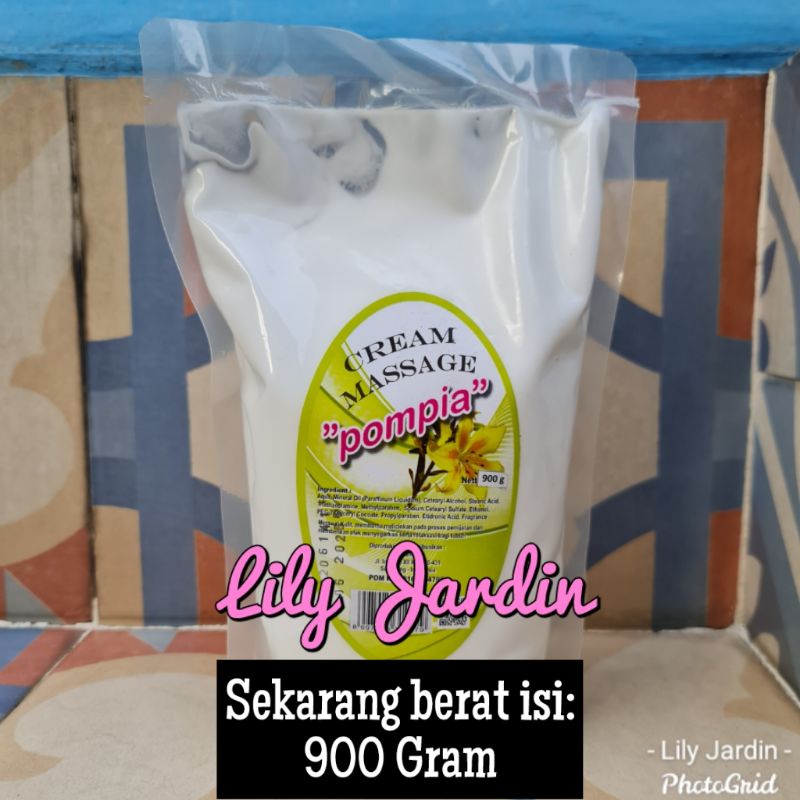 Pompia Massage Cream / Cream Massage / Krim Pijat - Wangi - 900 Gram