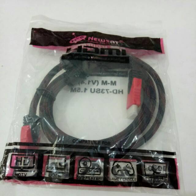 Kabel HDMI 1.5m TV Laptop DVD Player Game DVR