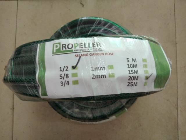 SELANG AIR ANTI LUMUT/SELANG GARDEN PROPELLER 1/2&quot; 20M