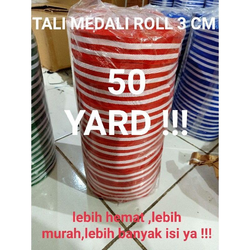 

TALI MEDALI ROLL-AN TALI WEBBING TAPE ROLL UK 3,0 CM X 50 YARD ( ±46 METER )