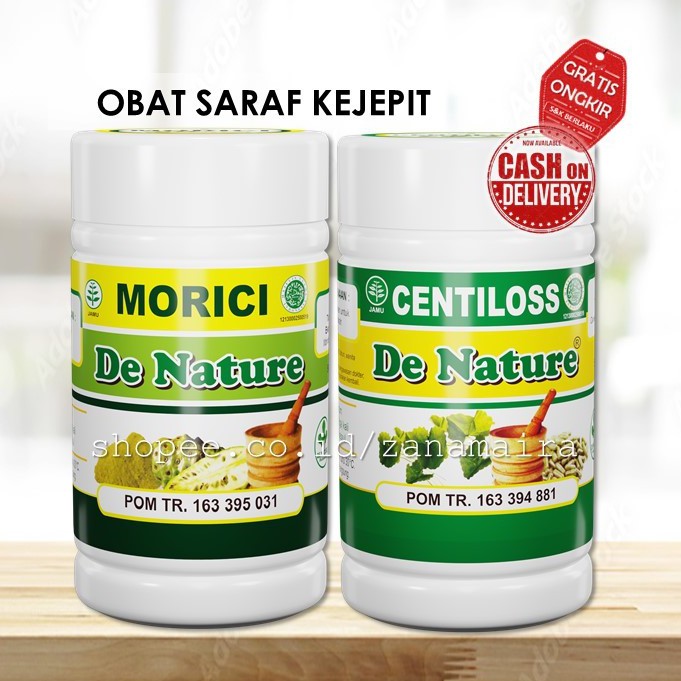 OBAT HERBAL SARAF KEJEPIT KAPSUL CENTILOSS & MORICI DE NATURE