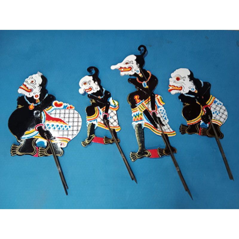 1 SET WAYANG KARTON PUNAKAWAN(Semar,Gareng,Petruk,Bagong)