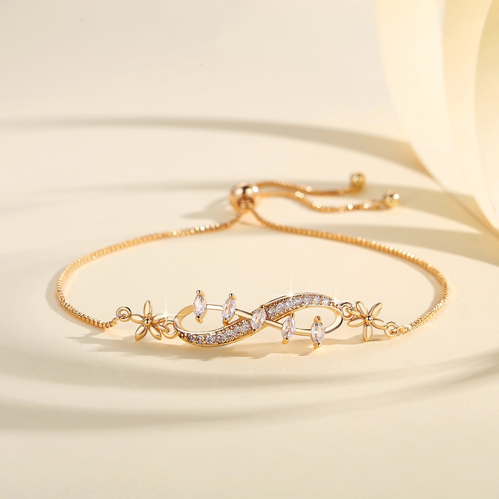 Y656 【COD】 Gelang Tangan Xuping Lapis Emas Korea Fashion Emas Jewelry Anti Karat Wanita