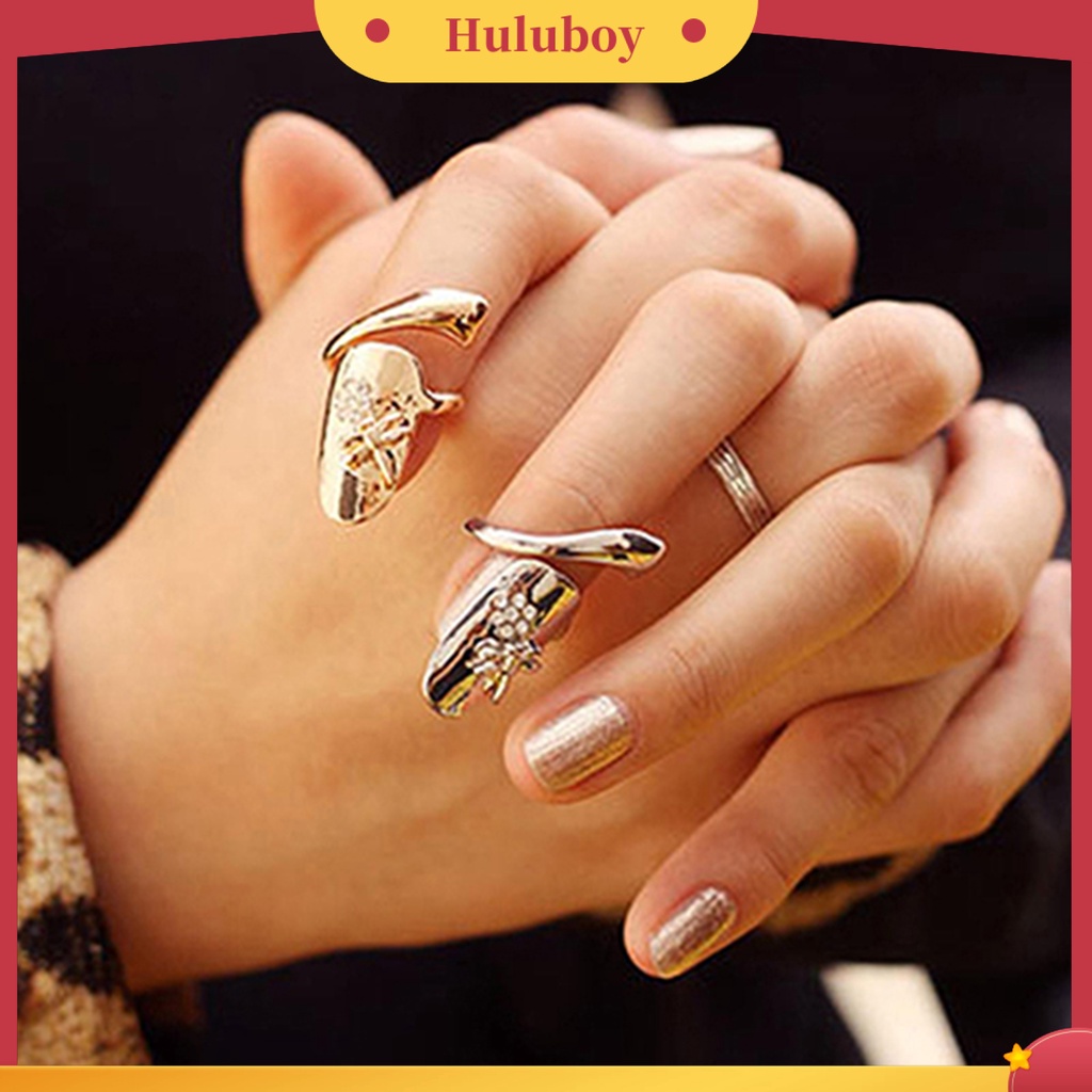 Hu Hu Hu Hu Hu Alat Bantu Pasang Kacamata♡ 1pc Cincin Kuku Bahan Alloy Hias Berlian Imitasi Untuk Pesta