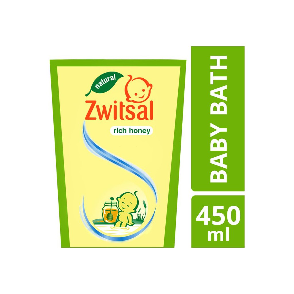 Zwitsal Natural Baby Bath Rich Honey Refill 450ml - Sabun Mandi Bayi