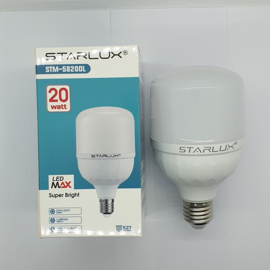 STARLUX MAX 5W 10W 15W 20W Lampu Led Kapsul Putih  Garansi 1 Tahun Bola Lamp Capsul Tabung E27 SNI