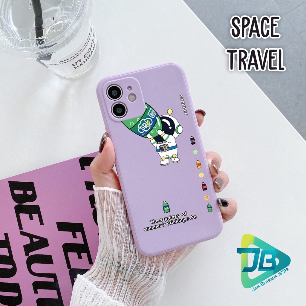 CASE CASING SOFTCASE SILIKON MACARON PELINDUNG KAMERA SPACE TRAVEL OPPO VIVO SAMSUNG XIAOMI REALME IPHONE ALL TYPE JB5347