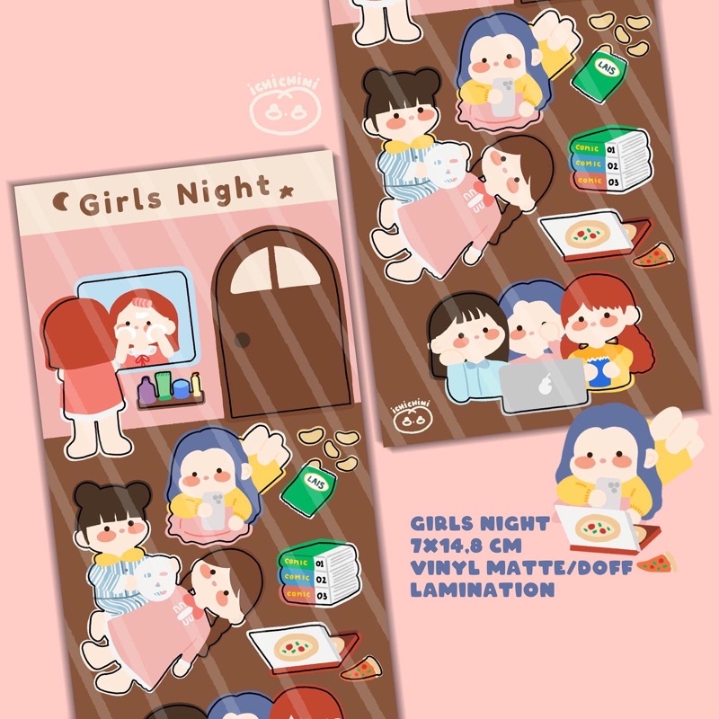 

[ichichini] Girls Night Sticker Sheet | sticker journal | deco sticker | polco sticker