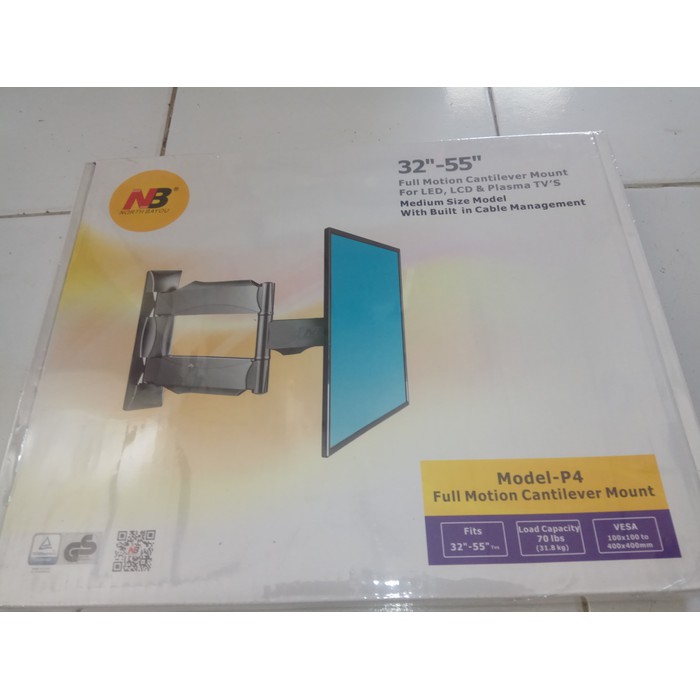 Bracket Lengan LED TV North Bayou P4 32&quot; - 55&quot; ori