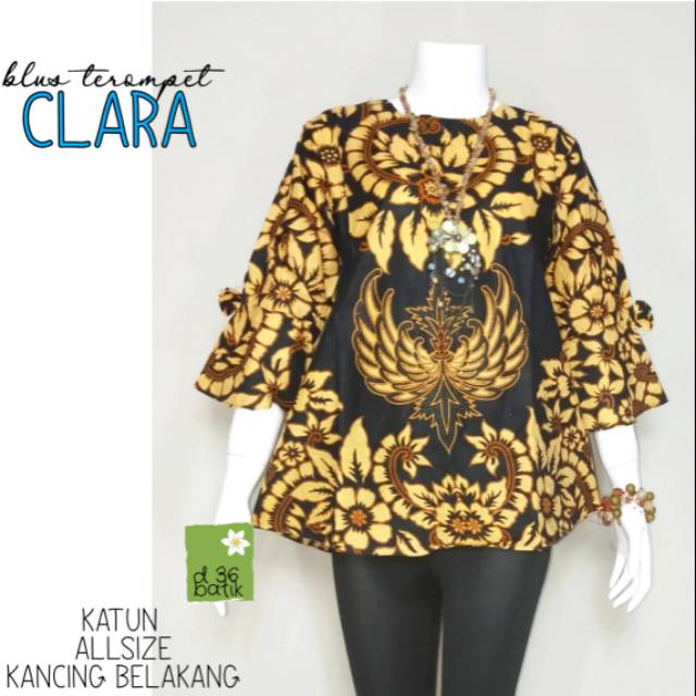 Blus batik obral katun halus Clara Atasan Baju  wanita remaja cewek remaja sogan kerja kantor pabrik murah centil ayu cantik gemoy meriah murmer etnik motif corak pola kekinian batik klasik sale discount