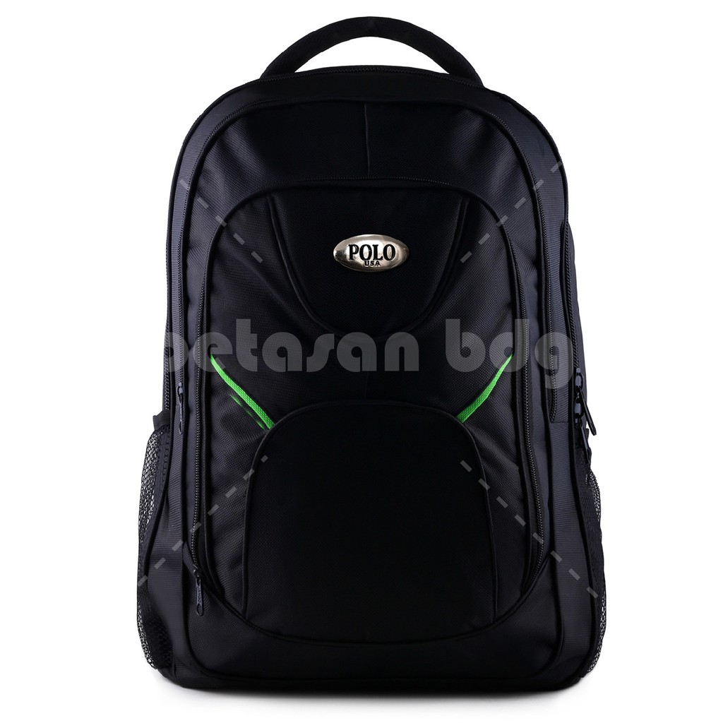 PTS -Polo USA - Green Vermilion Laptop Backpack GV7 + Raincover
