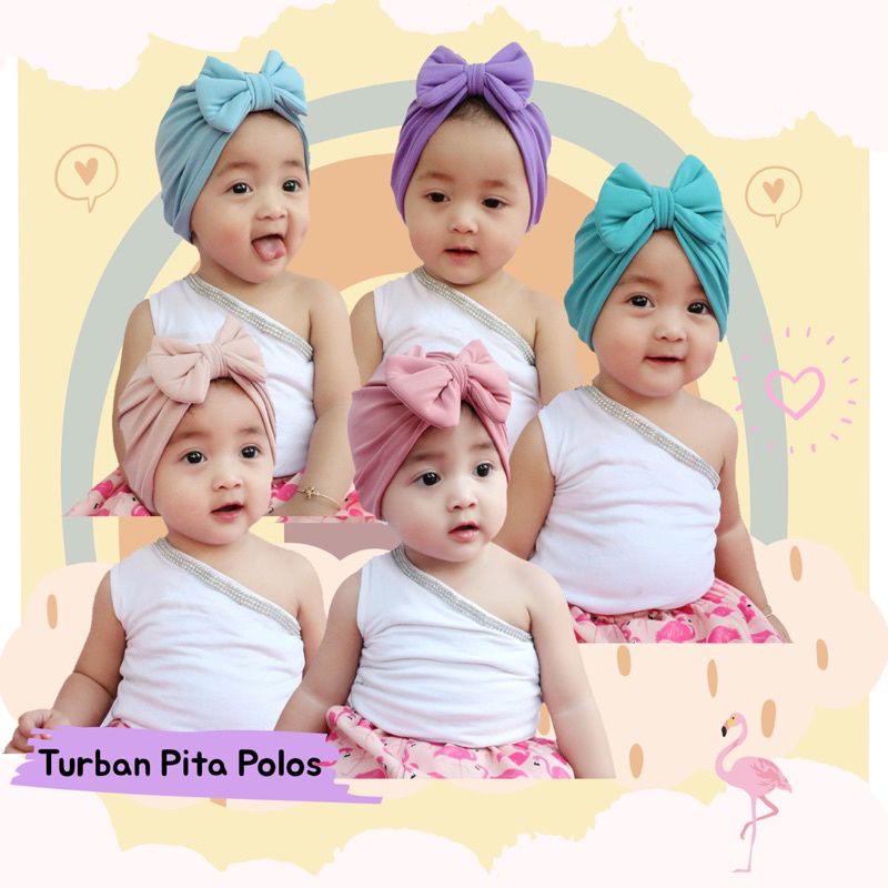 Turban Bayi Turban Pita Kupu Kupu