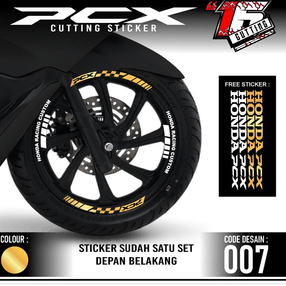 Lagi Tren.. Stiker velg pcx 150 / 160 lis velg pcx stiker velg motor pcx 150 / 160 list velg honda p