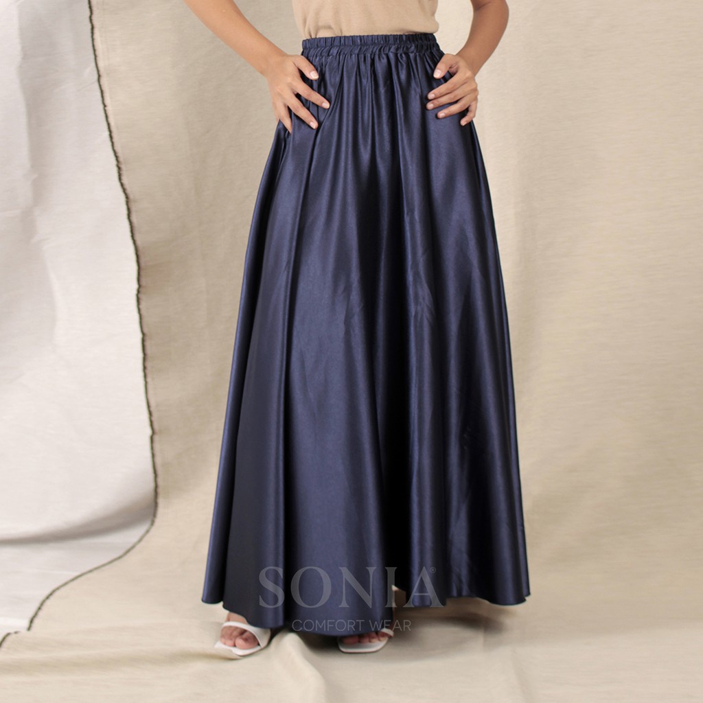 

SONIA - Callia Skirt / Rok Maxi Flare Satin / Rok Pesta Mewah / R1665