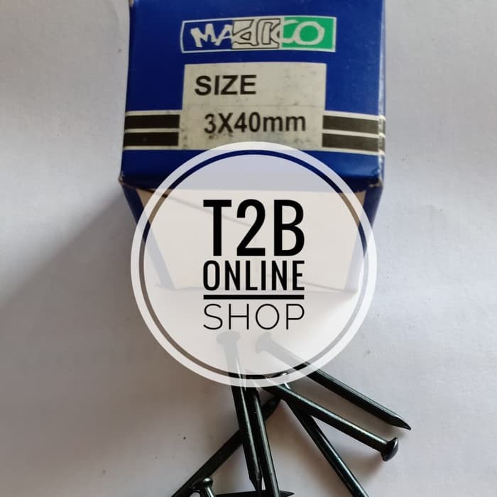Paku beton hitam 4cm isi 70 bj Madico/ paku tembok cor hitam 40mm