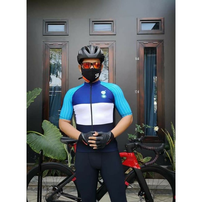 Kaos Baju Sepeda Pria Wanita Sxb Blue Rebel Graphic Sport Jersey Road Bike Gowes Bycicle