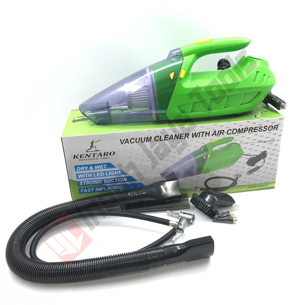 KENTARO KTR-108D 2 in 1 Vacuum Cleaner DC 12V + Pompa Angin Mini Air Compressor Kompresor Motor