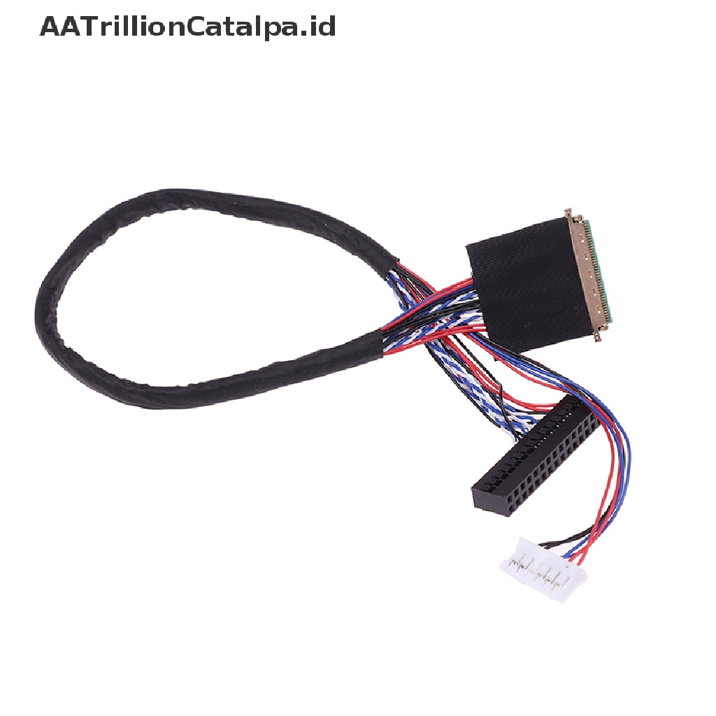 Aatrillioncatalpa 1PC Kabel LVDS 40 Pin 1 Channel 6 Bit LED LCD Untuk Display