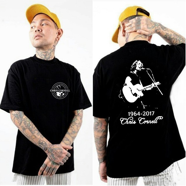 Kaos Chris Cornell Tshirt Casual Unisex T-SHIRT Bahan Katun