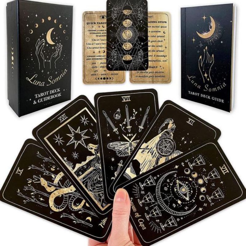 [COD] Free tablecloth| Tarot Card Kartu Tarot Deck Luna Somnia 78 cards with guide book | Anima mundi | The Sasurahibito