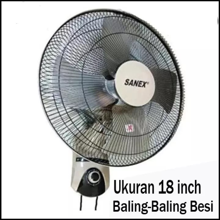 SANEX WALL FAN / KIPAS ANGIN DINDING FW 1878 / FW 1879 (18 INCH) BALING BESI GARANSI RESMI