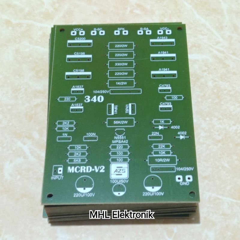 PCB Driver Power Amplifier Mono MCRD V2 Low Sub