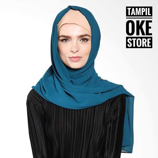 JILBAB PASHMINA SABYAN DIAMOND ITALIANO HIJAB PREMIUM-BIRU TOSCA TUA