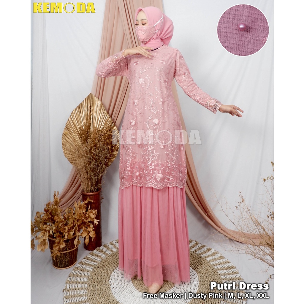 KEM&gt; GAMIS TUTU PUTRI - GAMIS TERLARIS TULLE BORDIR KOMBINASI TUTU - GAMIS MODERN - GAMIS PESTA