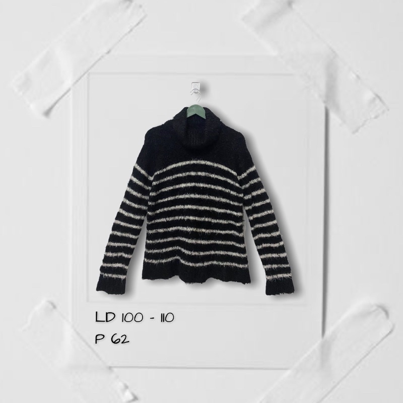 Suggetion Fur Knit Sweater Rajut Sweater Bulu Knitwear Winter