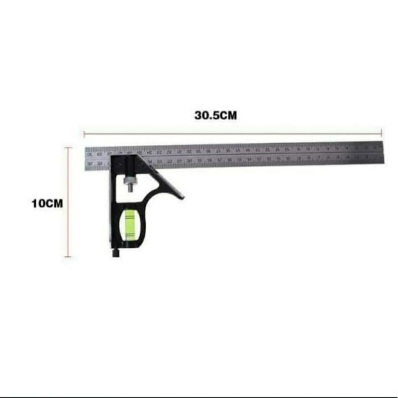 

Penggaris Siku L Tukang Waterpass Combination Square Ruler Besi Sudut