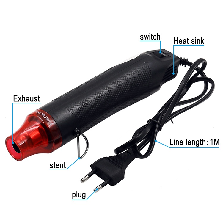 【COD+Dalam stok+Pengiriman Cepat】220V 300W Heat Gun Electric Hot Air Vinyl Scraper + Cutter / Alat Untuk Memancarkan Aliran Udara Panas / Pengupas Vinyl / Perkakas Elektrik