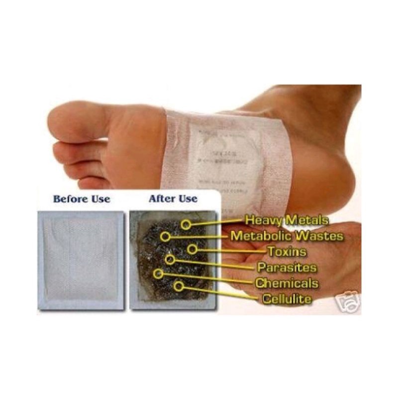 Koyo Kaki Kinoki White Cleansing Detox Foot Pads / Koyo Kaki Herbal Kinoki Detox / Koyo Penghilang Racun Dalam Tubuh / Foot Patch Koyo Detox Kaki / Kinoki Putih Koyo Penyerap Racun