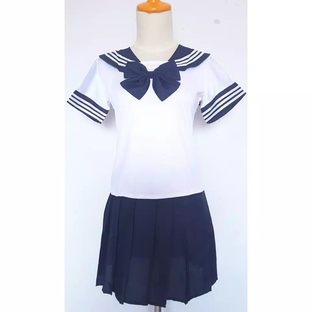 TBI Seragam Pelajar Jepang Baju Tidur Lingerie Seifuku Lengan Pendek Costume Cosplay Sailormoon