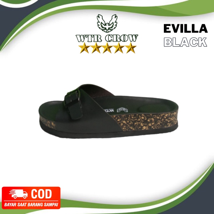 Sandal Selop Wanita Kekinian, Sandal Slide Wanita Santai, Sandal Wanita Slide Slip on, Putih, EVILLA