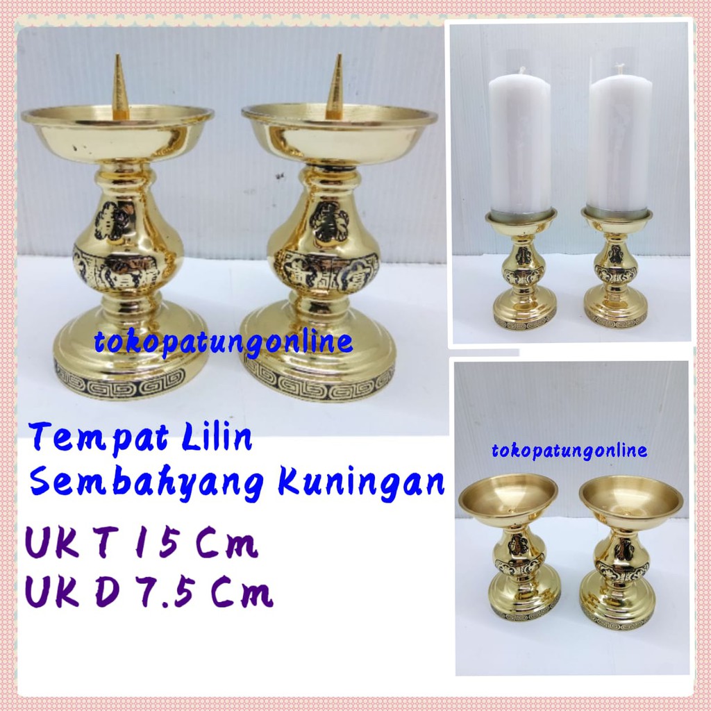 Tempat Lilin Kuningan Taiwan T15