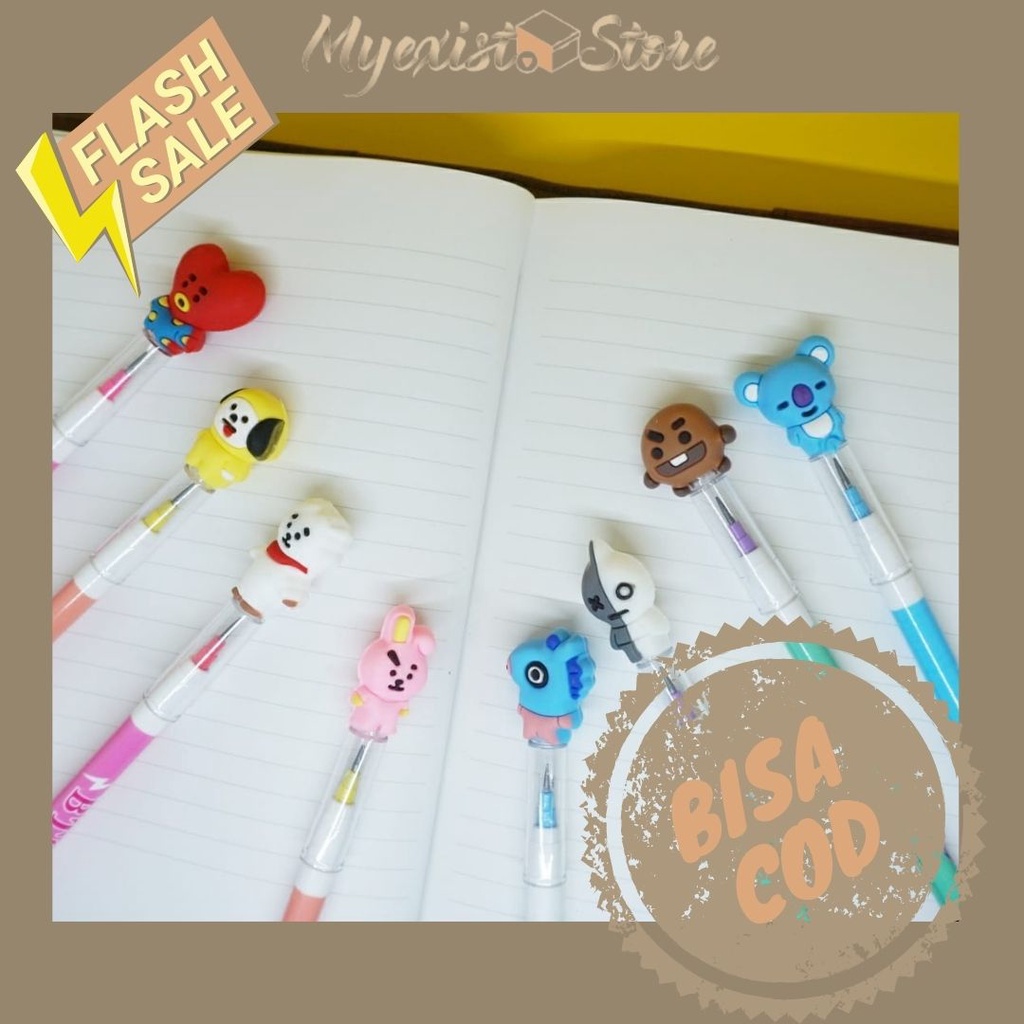 

PENSIL SUSUN BENSIA MOTIF KARAKTER BT21 BTS LUCU PENSIL SAMBUNG PELURU IVN16