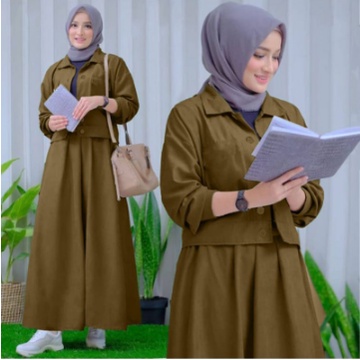 setelan atasan rok kobex/ one set rok muslim / setelan atasan rok kobex/ setelan rok wanita kekinian