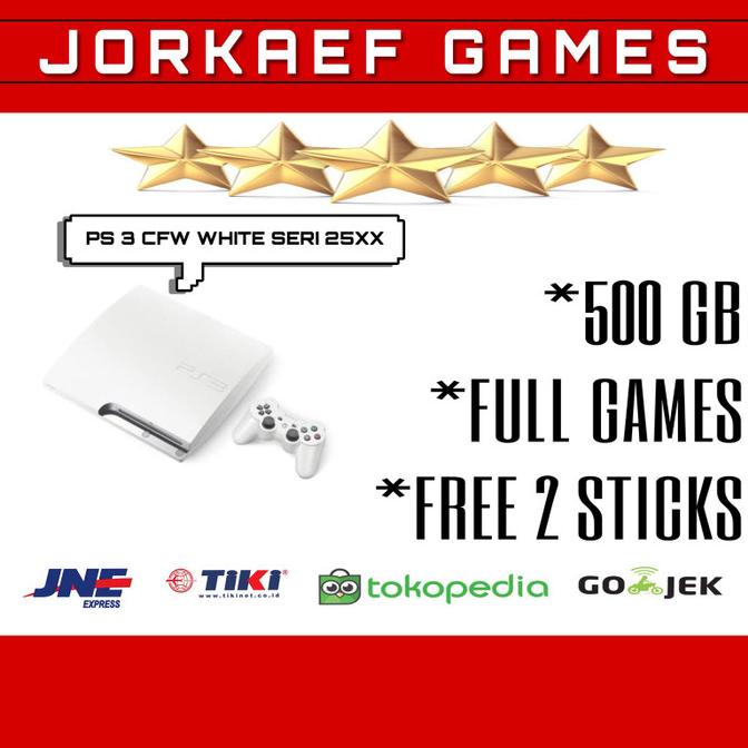 PS3 / PS 3 SLIM PUTIH CFW 500GB SERI 25XXX JAPAN