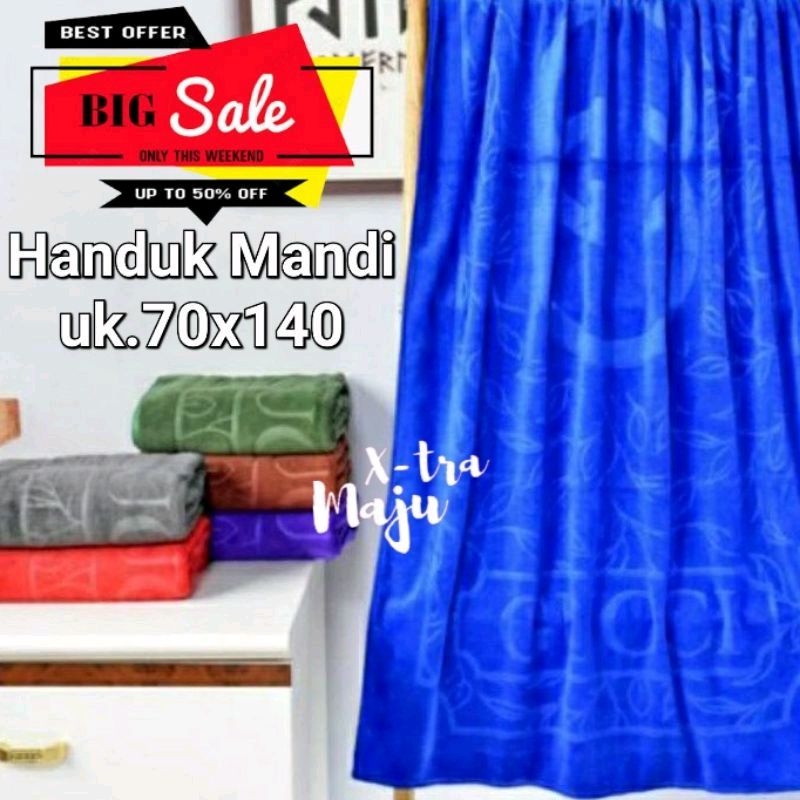 BIG SALE!!! Handuk Mandi Dewasa Lembut Microfiber Daun Muda 70X140cm