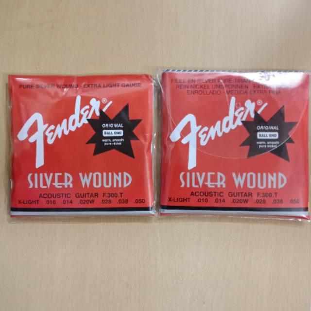 senar gitar fender akustik silver wound 1set